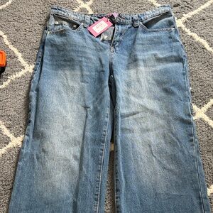 Edikted Denim Blue Straight Leg Jeans